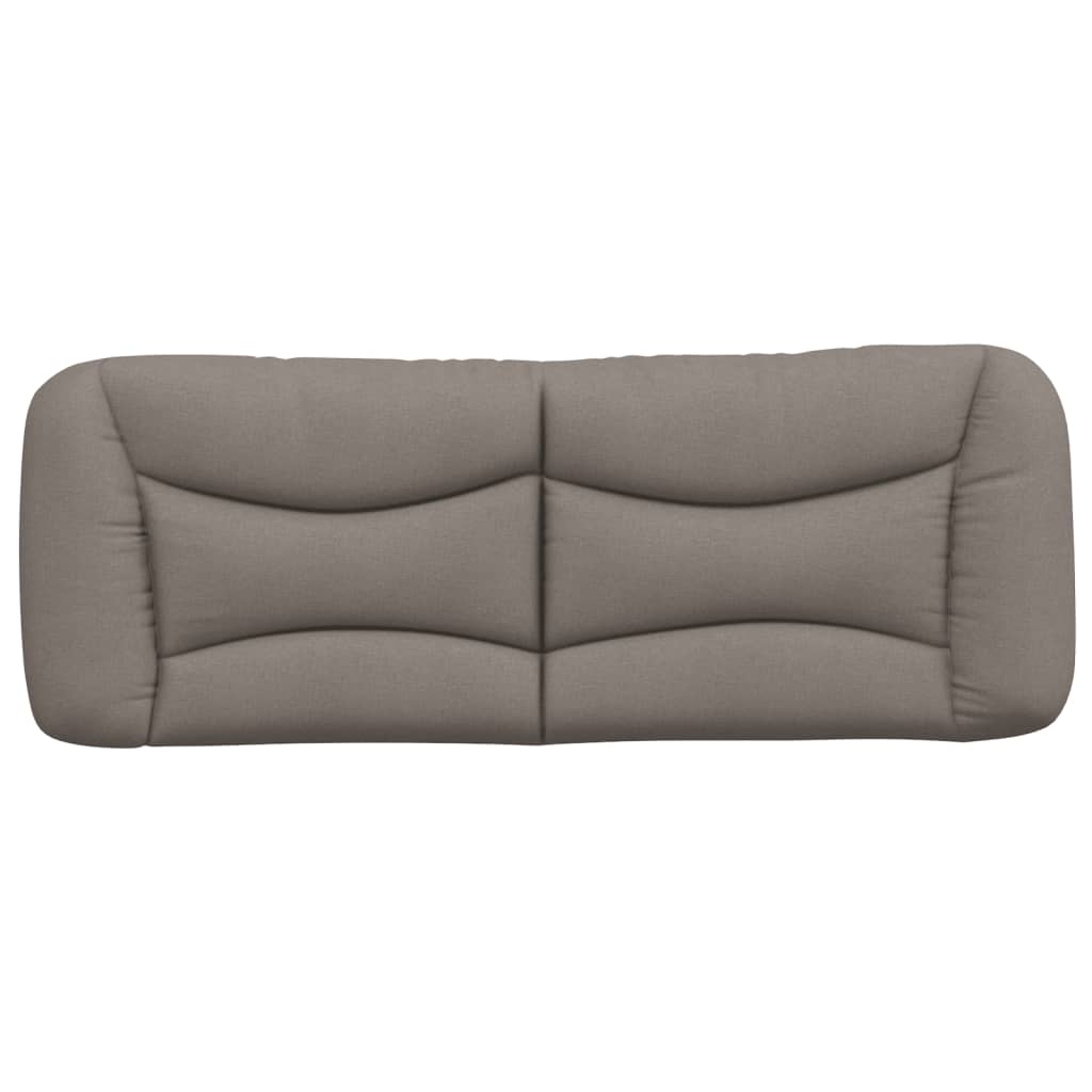 vidaXL Pernă pentru tăblie de pat, gri taupe, 140 cm, material textil vidaXL Pernă pentru tăblie de pat, gri taupe, 140 cm, material textil