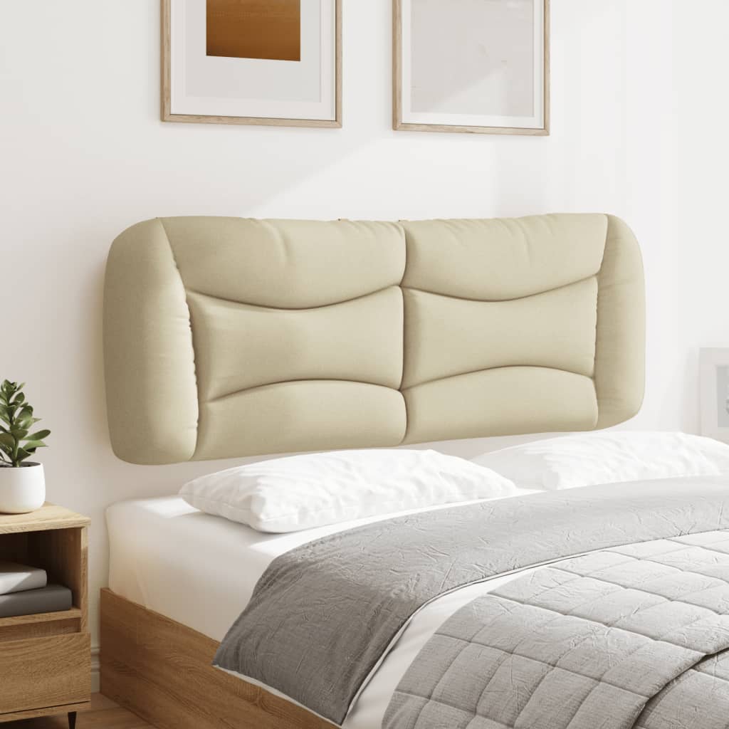 vidaXL Pernă pentru tăblie de pat, crem, 140 cm, material textil
