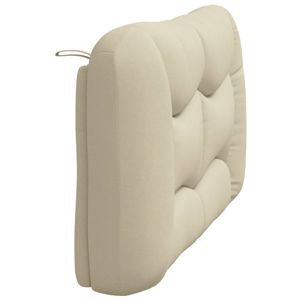 vidaXL Pernă pentru tăblie de pat, crem, 140 cm, material textil