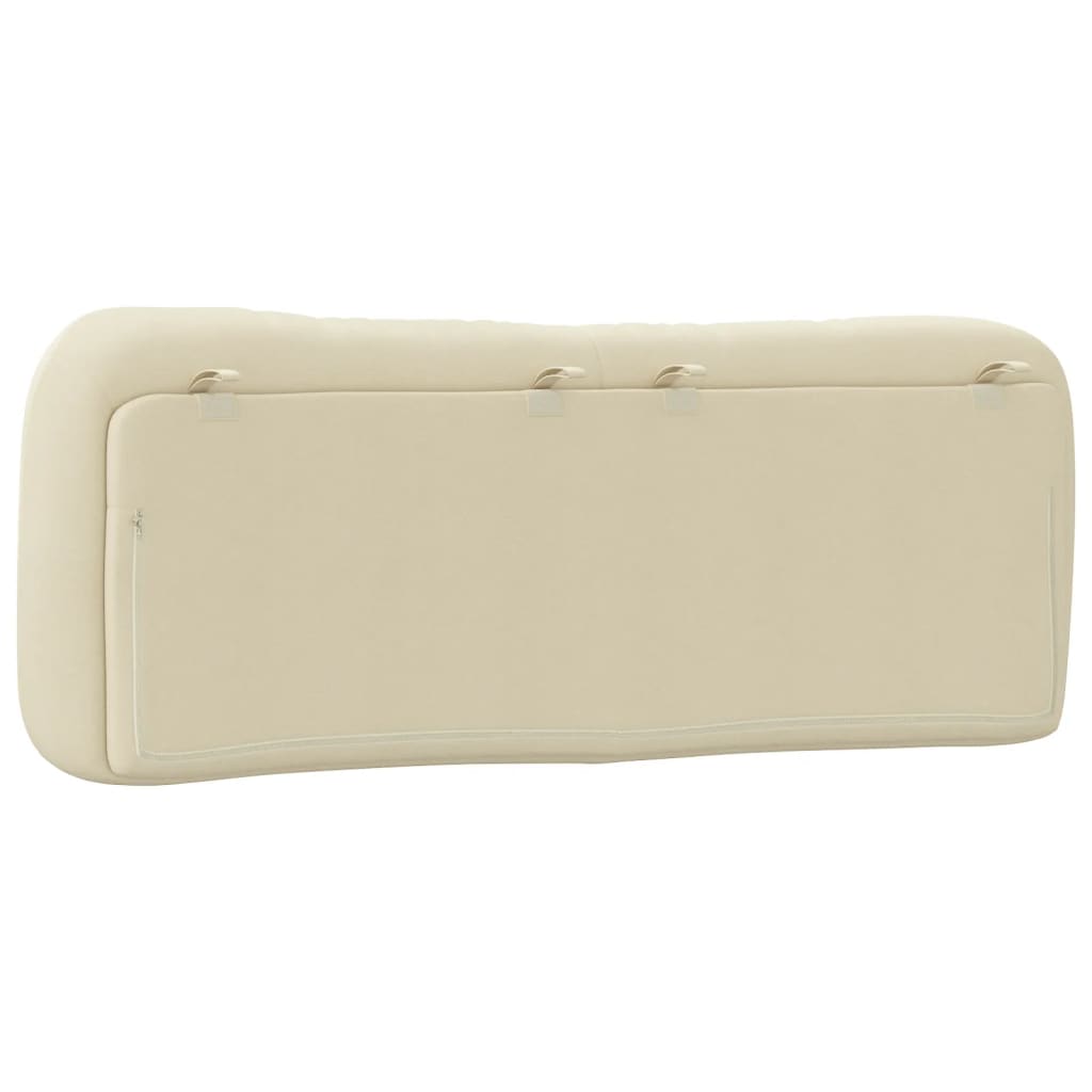 vidaXL Pernă pentru tăblie de pat, crem, 140 cm, material textil