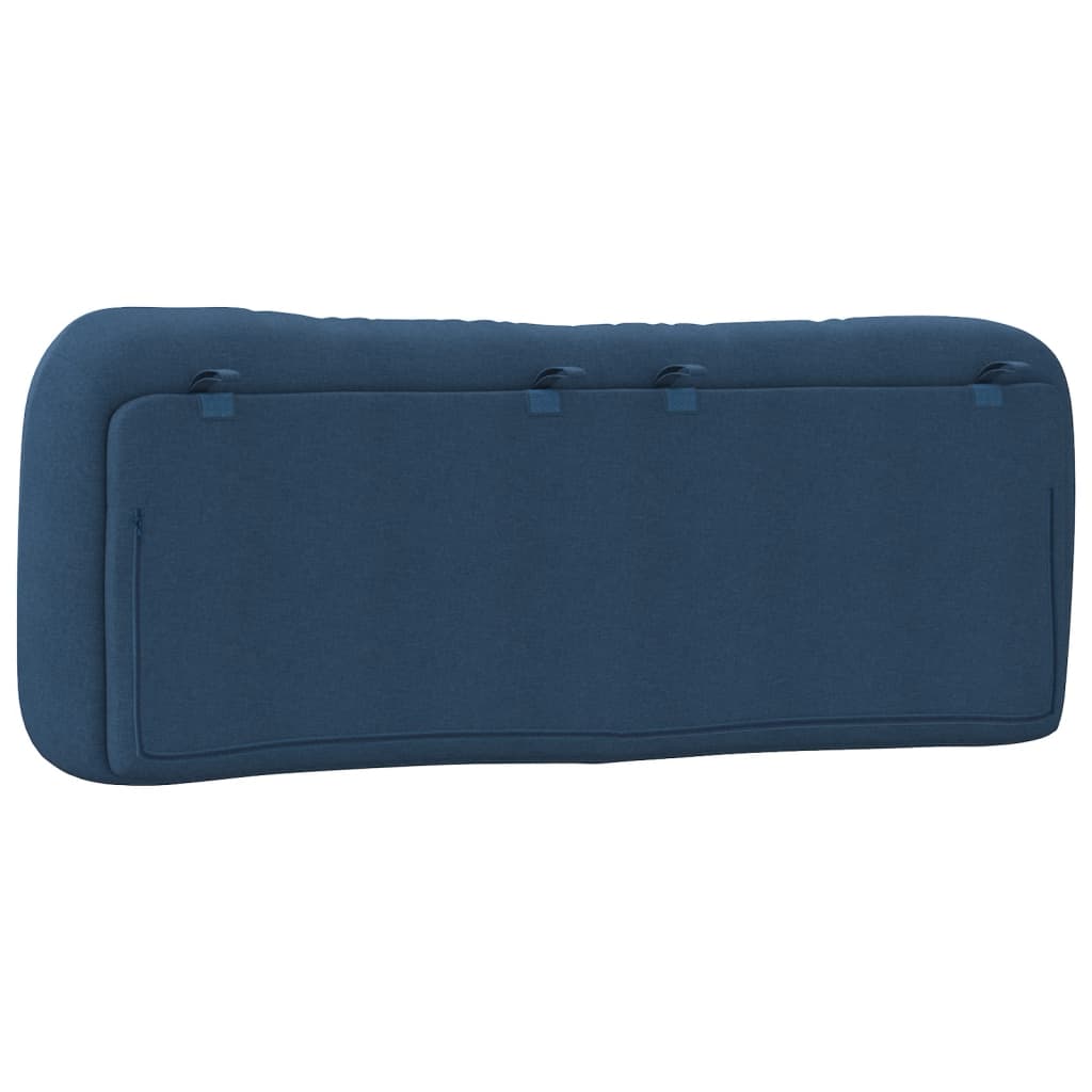 vidaXL Pernă pentru tăblie de pat, albastru, 140 cm, material textil vidaXL Pernă pentru tăblie de pat, albastru, 140 cm, material textil