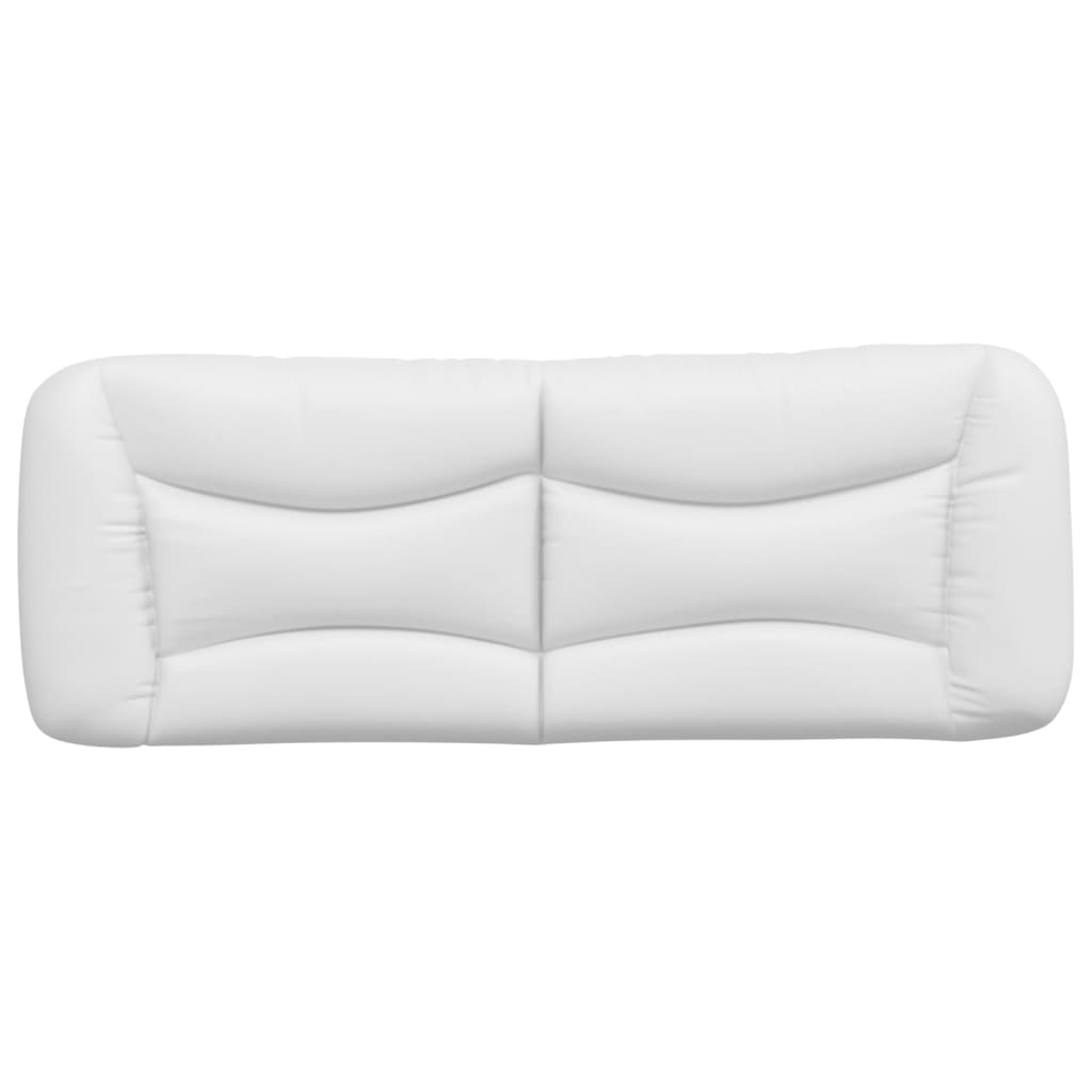 vidaXL Pernă pentru tăblie pat, alb, 140 cm, piele artificială