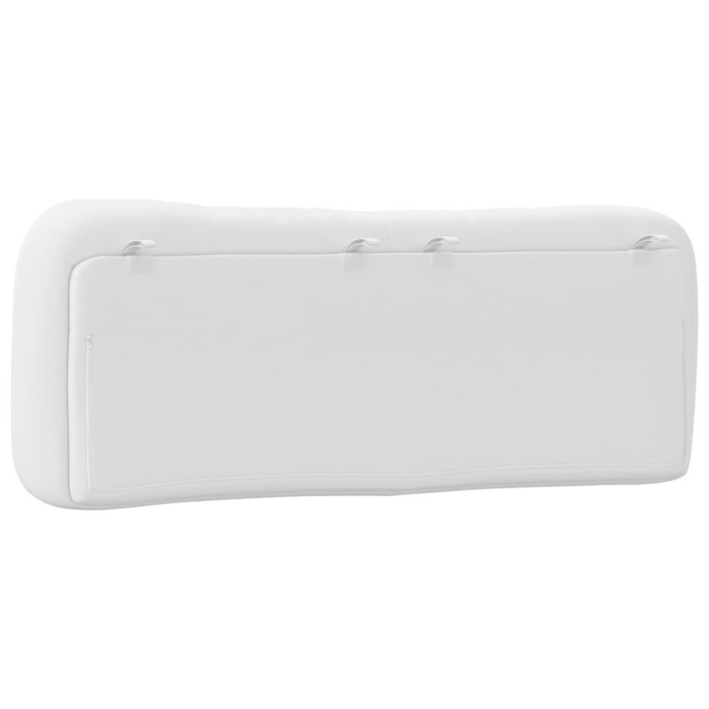 vidaXL Pernă pentru tăblie pat, alb, 140 cm, piele artificială