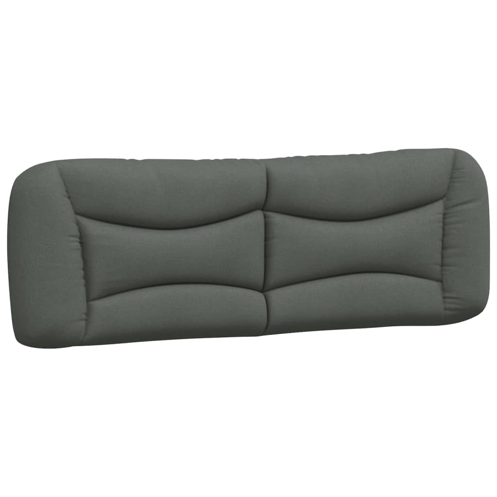 vidaXL Pernă pentru tăblie de pat, gri închis, 140 cm, material textil vidaXL Pernă pentru tăblie de pat, gri închis, 140 cm, material textil