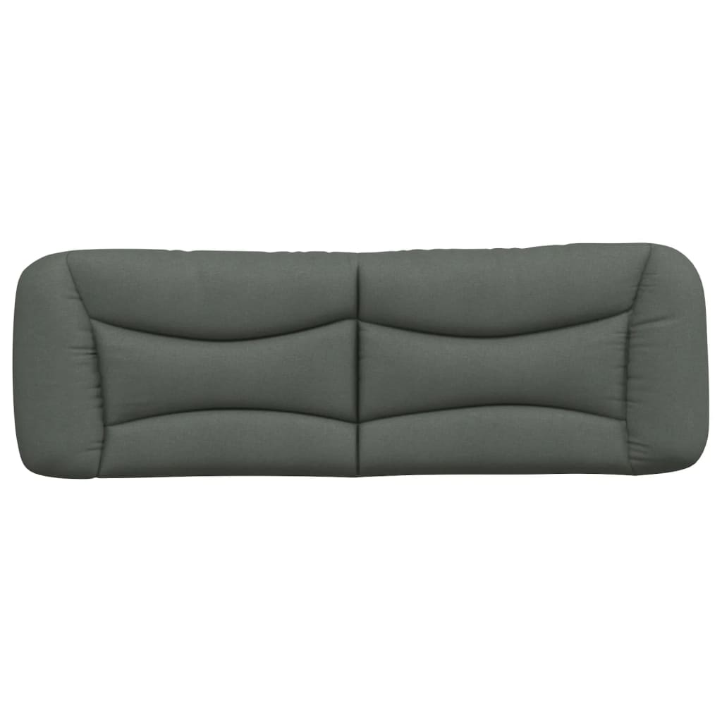 vidaXL Pernă pentru tăblie de pat, gri închis, 140 cm, material textil vidaXL Pernă pentru tăblie de pat, gri închis, 140 cm, material textil