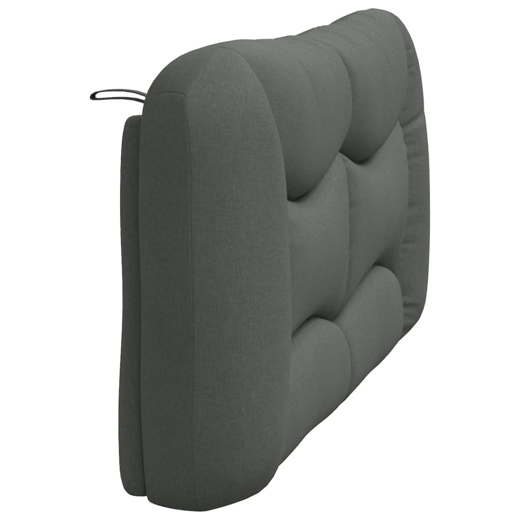 vidaXL Pernă pentru tăblie de pat, gri închis, 140 cm, material textil vidaXL Pernă pentru tăblie de pat, gri închis, 140 cm, material textil