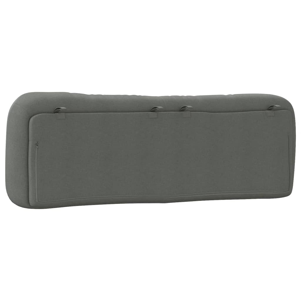 vidaXL Pernă pentru tăblie de pat, gri închis, 140 cm, material textil vidaXL Pernă pentru tăblie de pat, gri închis, 140 cm, material textil