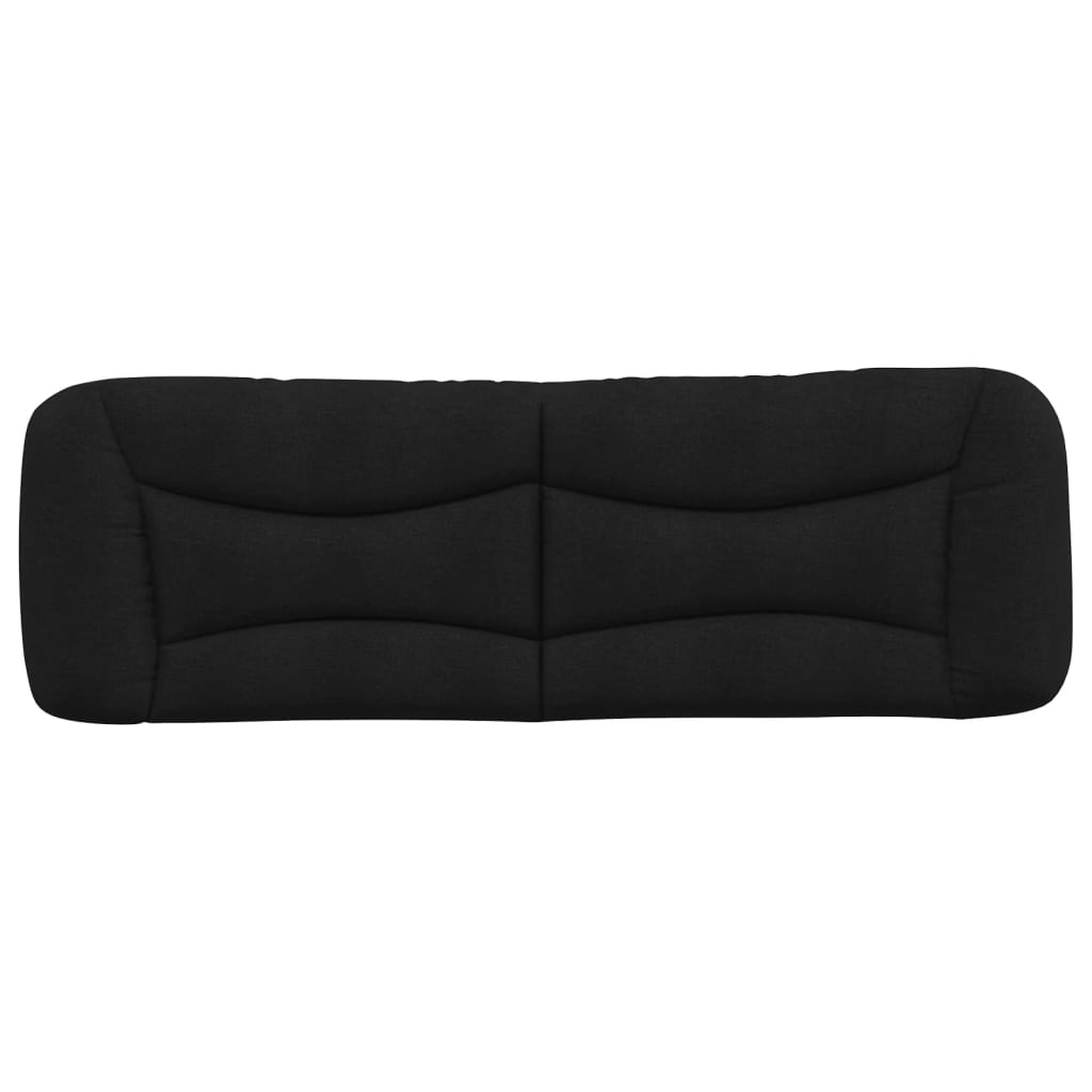 vidaXL Pernă pentru tăblie de pat, negru, 160 cm, material textil vidaXL Pernă pentru tăblie de pat, negru, 160 cm, material textil