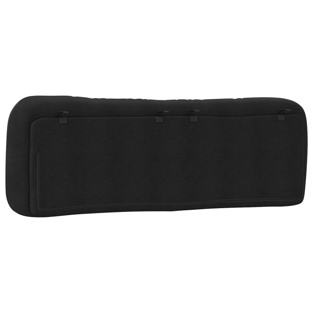 vidaXL Pernă pentru tăblie de pat, negru, 160 cm, material textil vidaXL Pernă pentru tăblie de pat, negru, 160 cm, material textil