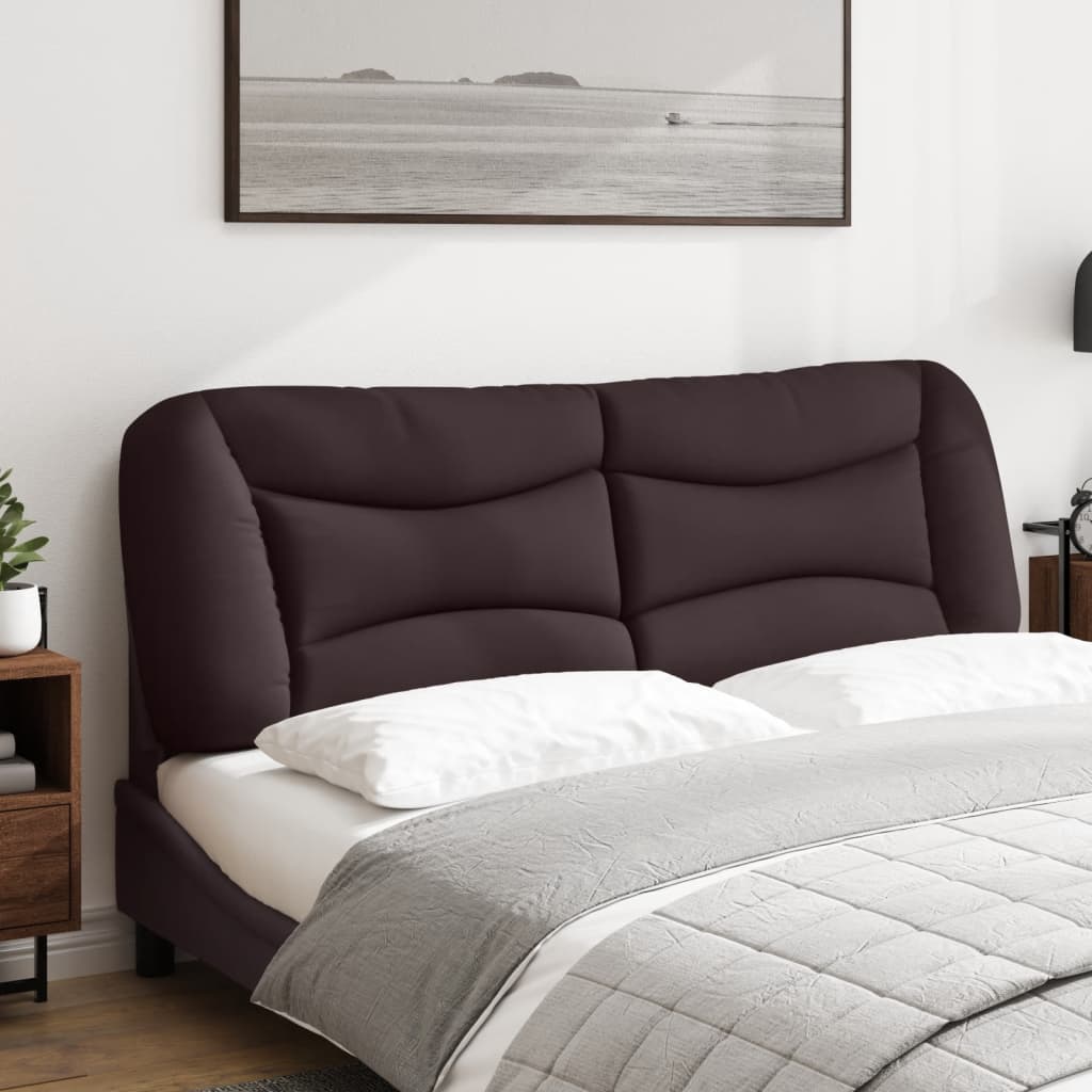 vidaXL Pernă pentru tăblie de pat maro închis, 160 cm, material textil