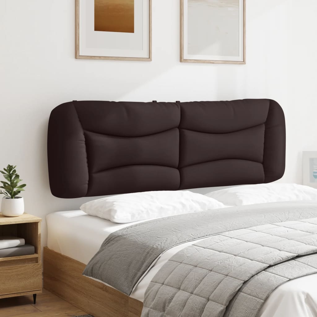 vidaXL Pernă pentru tăblie de pat maro închis, 160 cm, material textil