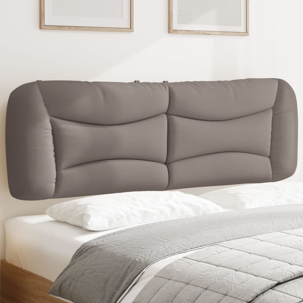 vidaXL Pernă pentru tăblie de pat, gri taupe, 160 cm, material textil vidaXL Pernă pentru tăblie de pat, gri taupe, 160 cm, material textil