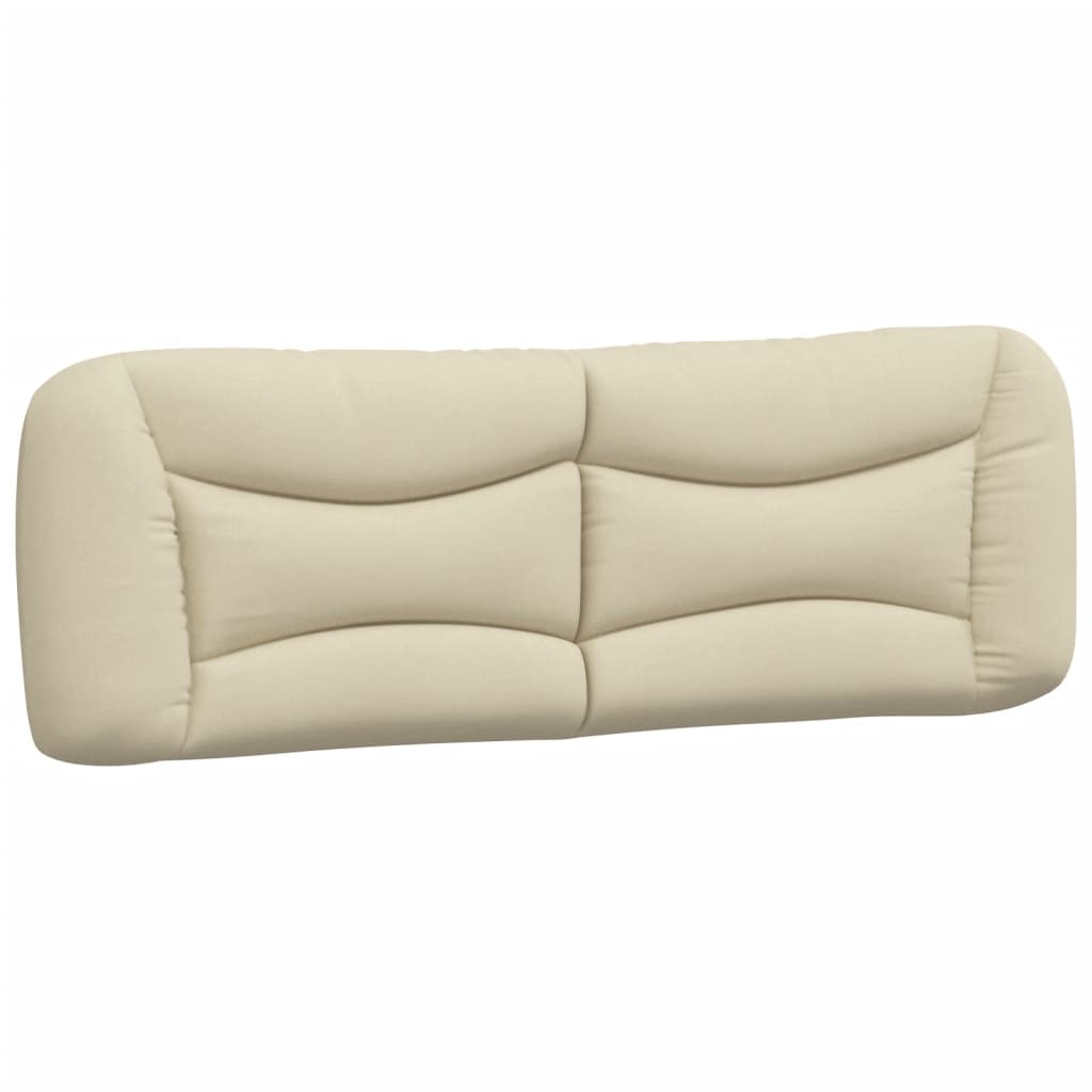 vidaXL Pernă pentru tăblie de pat, crem, 160 cm, material textil