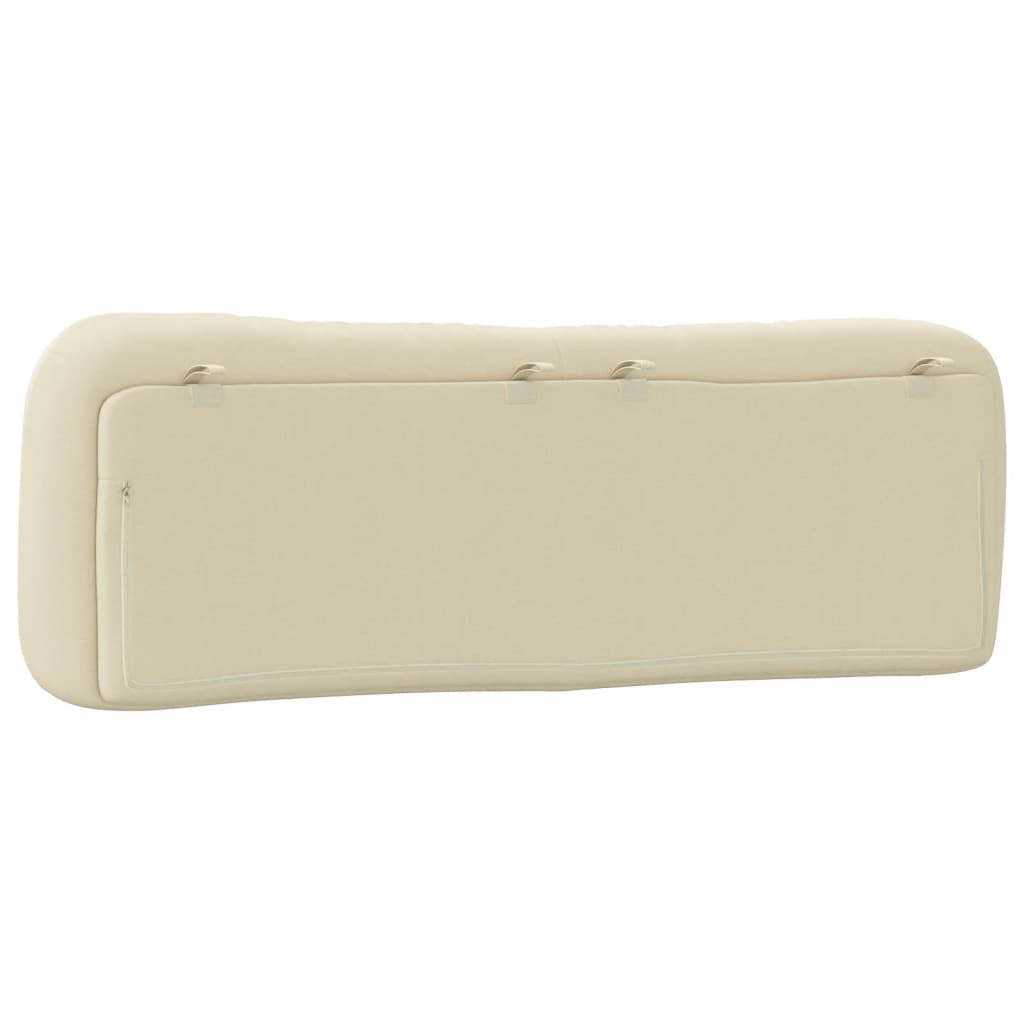 vidaXL Pernă pentru tăblie de pat, crem, 160 cm, material textil
