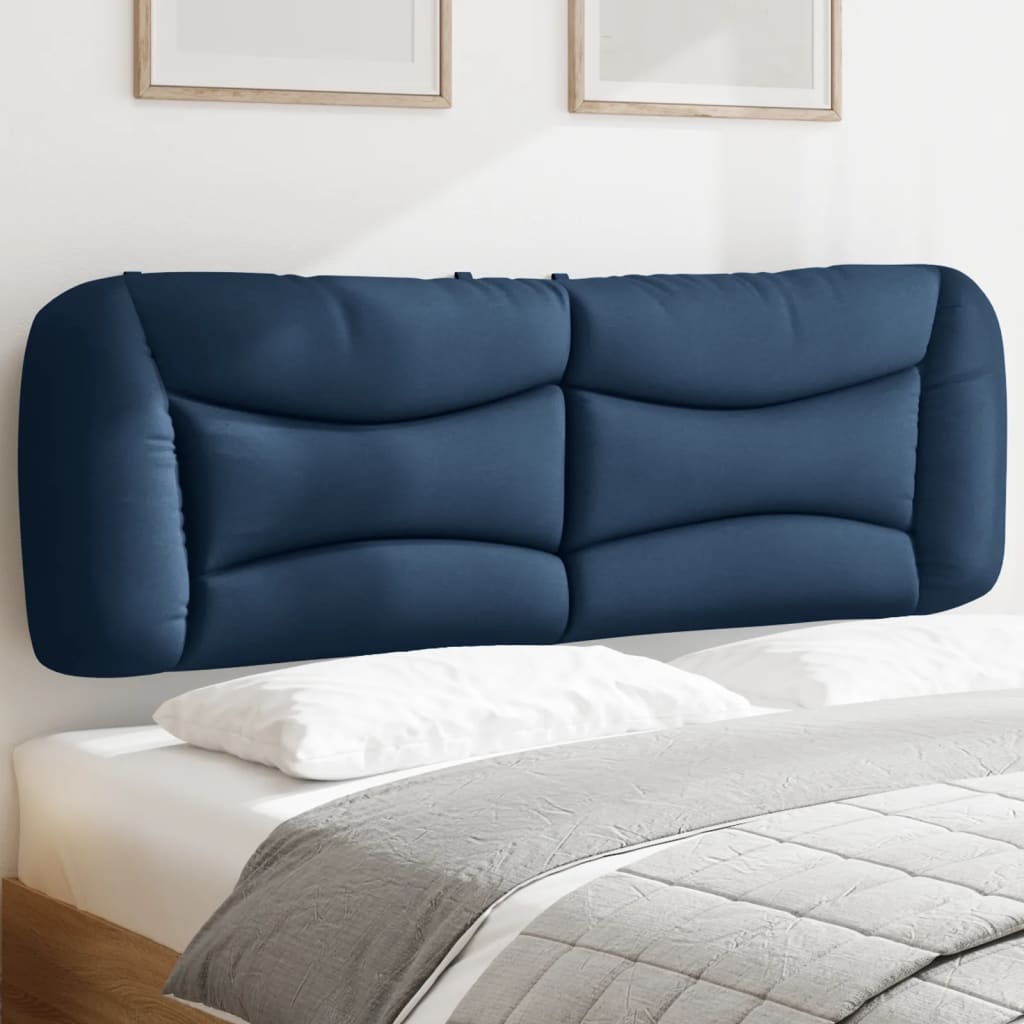 vidaXL Pernă pentru tăblie de pat, albastru, 160 cm, material textil vidaXL Pernă pentru tăblie de pat, albastru, 160 cm, material textil