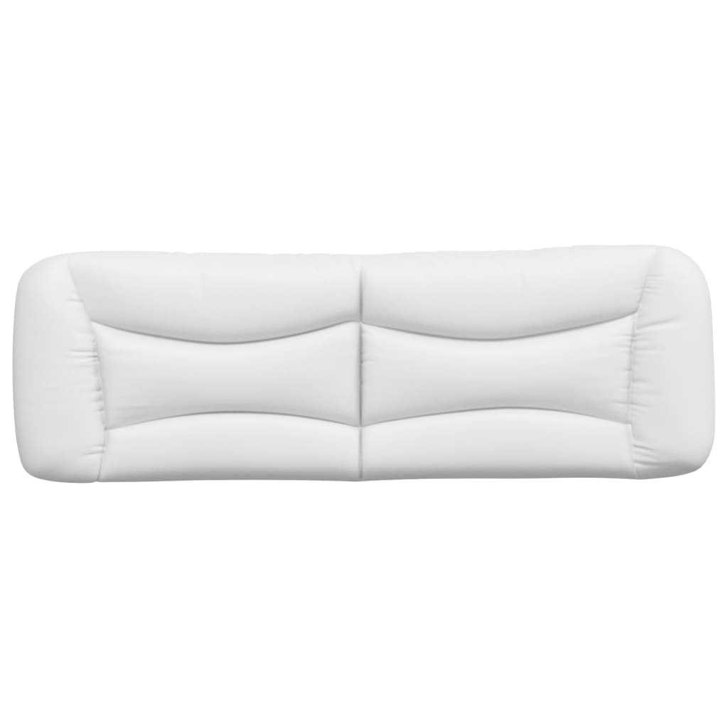 vidaXL Pernă pentru tăblie pat, alb, 160 cm, piele artificială