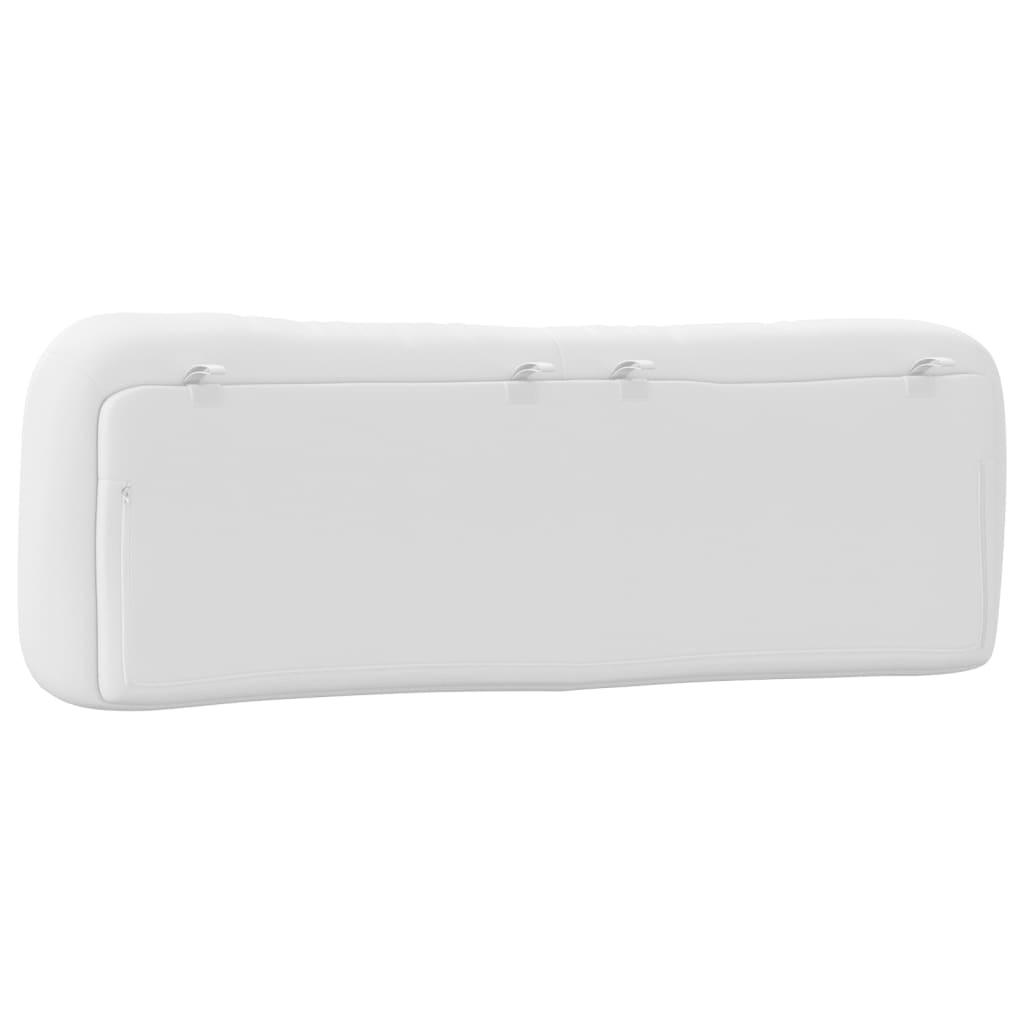 vidaXL Pernă pentru tăblie pat, alb, 160 cm, piele artificială