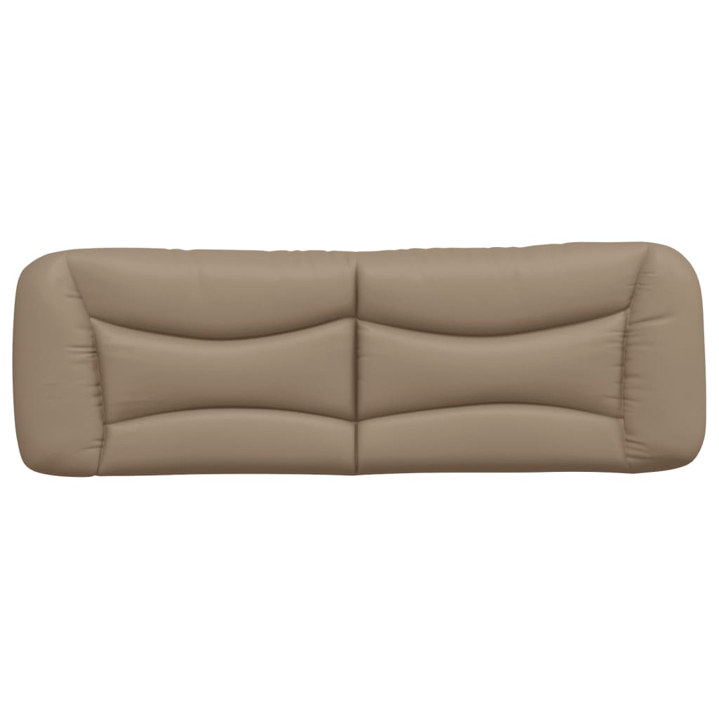 vidaXL Pernă pentru tăblie pat, cappuccino, 160 cm, piele artificială vidaXL Pernă pentru tăblie pat, cappuccino, 160 cm, piele artificială