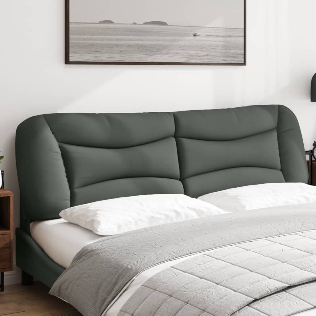 vidaXL Pernă pentru tăblie de pat, gri închis, 180 cm, material textil vidaXL Pernă pentru tăblie de pat, gri închis, 180 cm, material textil