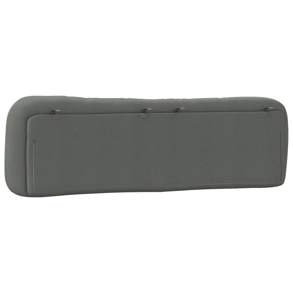 vidaXL Pernă pentru tăblie de pat, gri închis, 180 cm, material textil vidaXL Pernă pentru tăblie de pat, gri închis, 180 cm, material textil