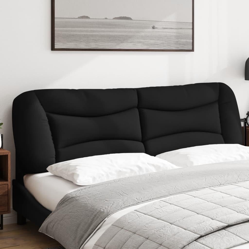 vidaXL Pernă pentru tăblie de pat, negru, 180 cm, material textil vidaXL Pernă pentru tăblie de pat, negru, 180 cm, material textil