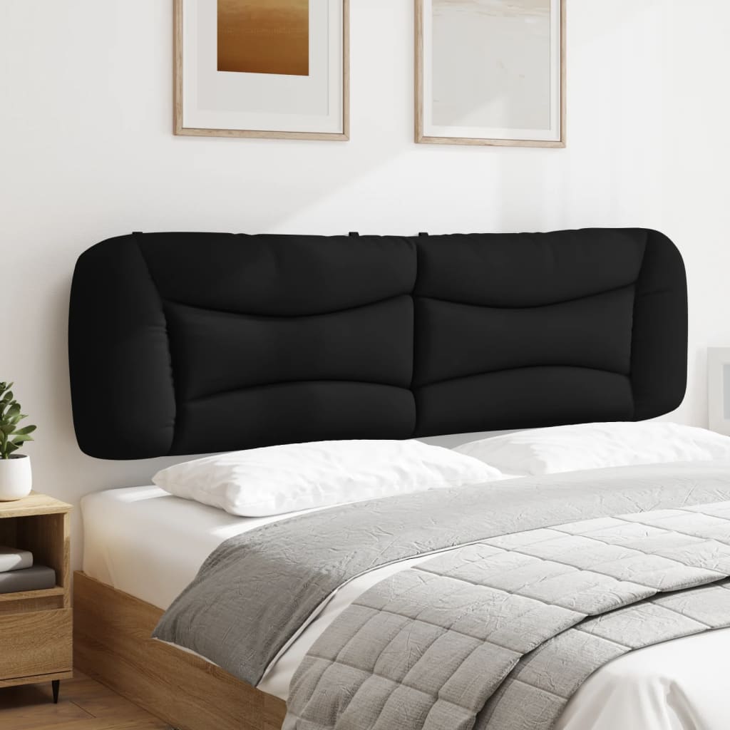 vidaXL Pernă pentru tăblie de pat, negru, 180 cm, material textil vidaXL Pernă pentru tăblie de pat, negru, 180 cm, material textil