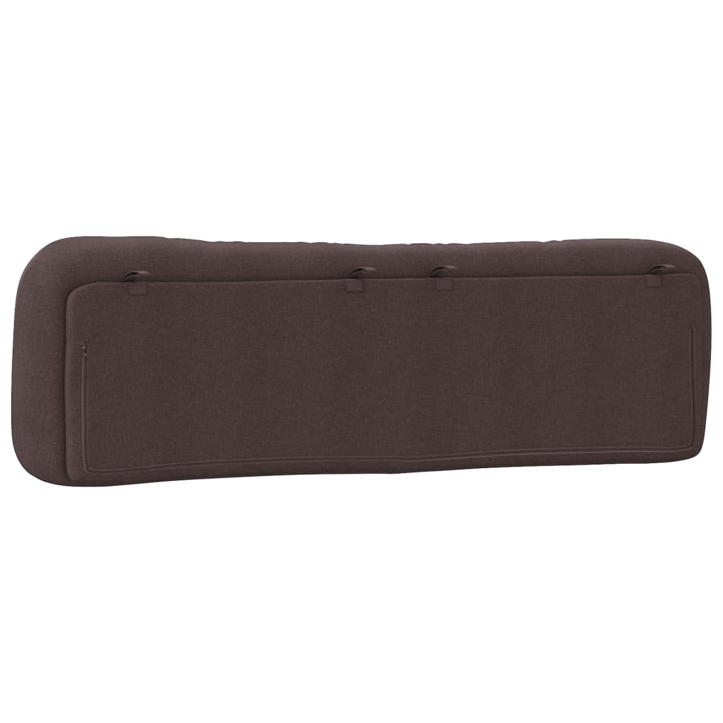 vidaXL Pernă pentru tăblie de pat maro închis, 180 cm, material textil vidaXL Pernă pentru tăblie de pat maro închis, 180 cm, material textil