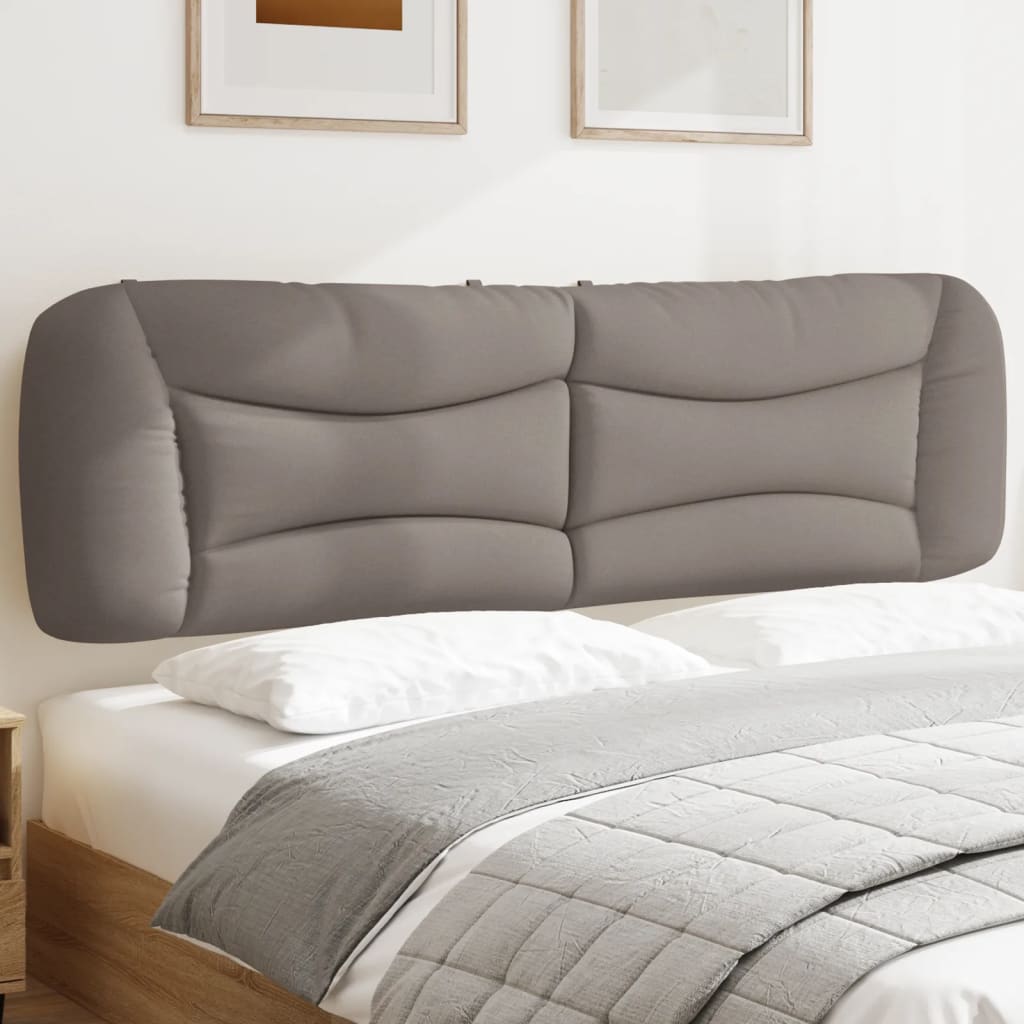 vidaXL Pernă pentru tăblie de pat, gri taupe, 180 cm, material textil vidaXL Pernă pentru tăblie de pat, gri taupe, 180 cm, material textil