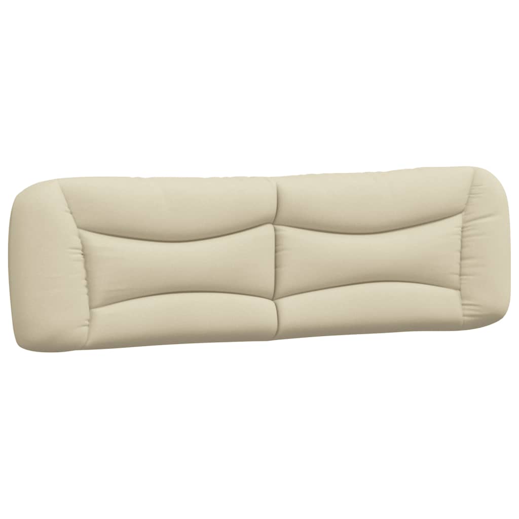 vidaXL Pernă pentru tăblie de pat, crem, 180 cm, material textil