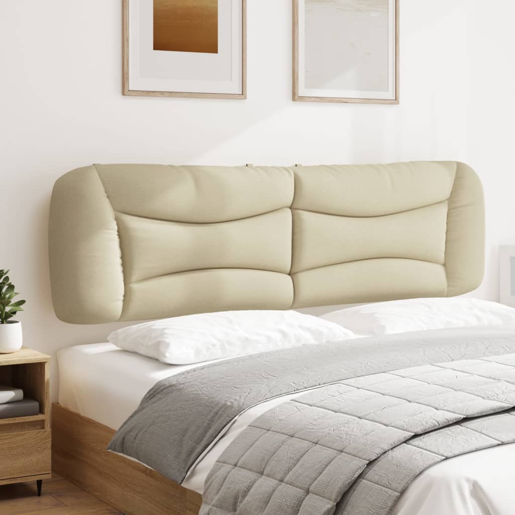 vidaXL Pernă pentru tăblie de pat, crem, 180 cm, material textil