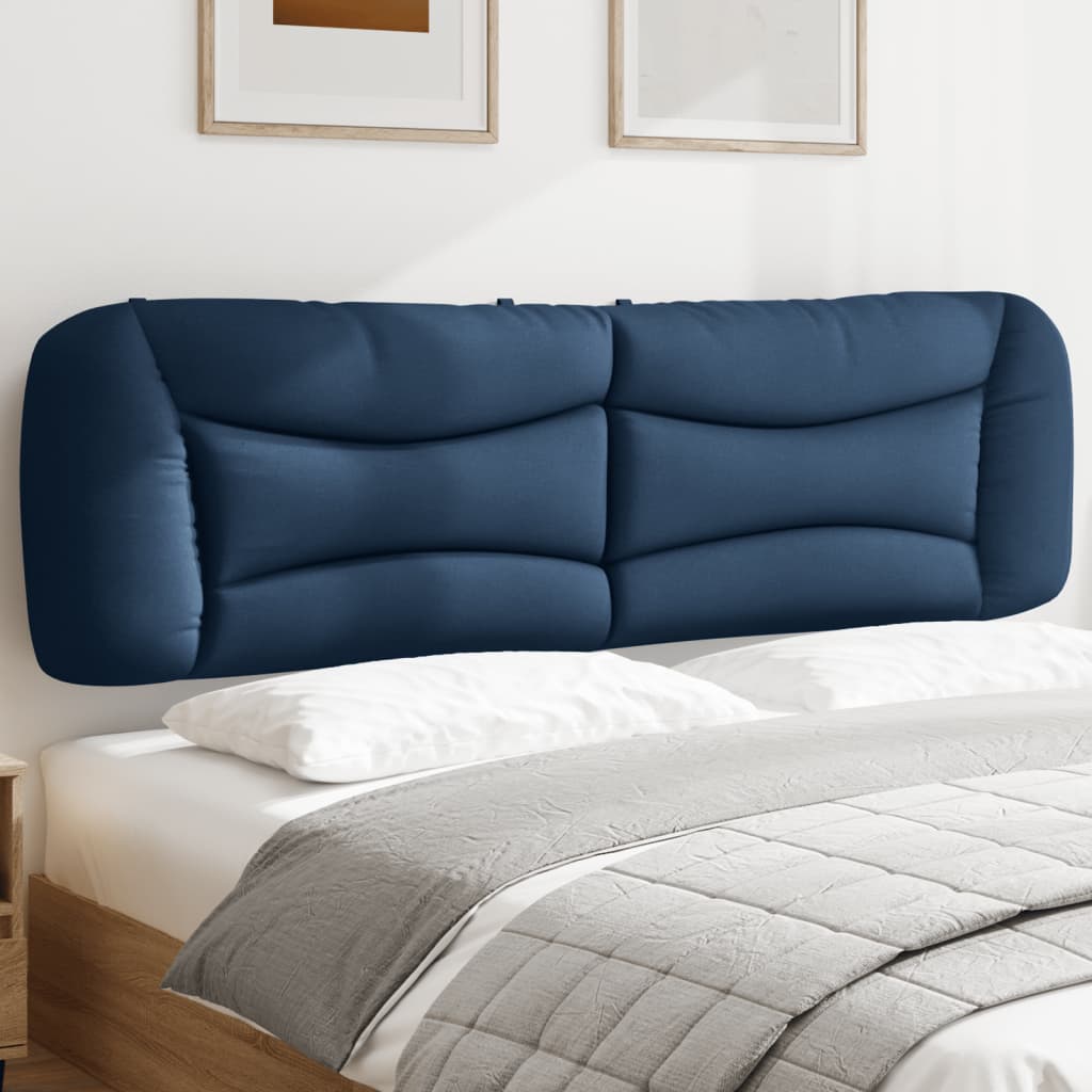 vidaXL Pernă pentru tăblie de pat, albastru, 180 cm, material textil vidaXL Pernă pentru tăblie de pat, albastru, 180 cm, material textil