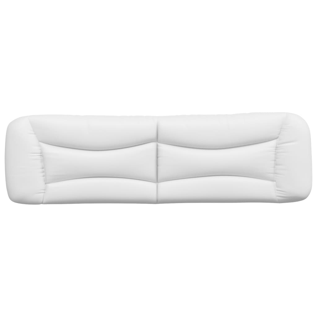 vidaXL Pernă pentru tăblie pat, alb, 180 cm, piele artificială