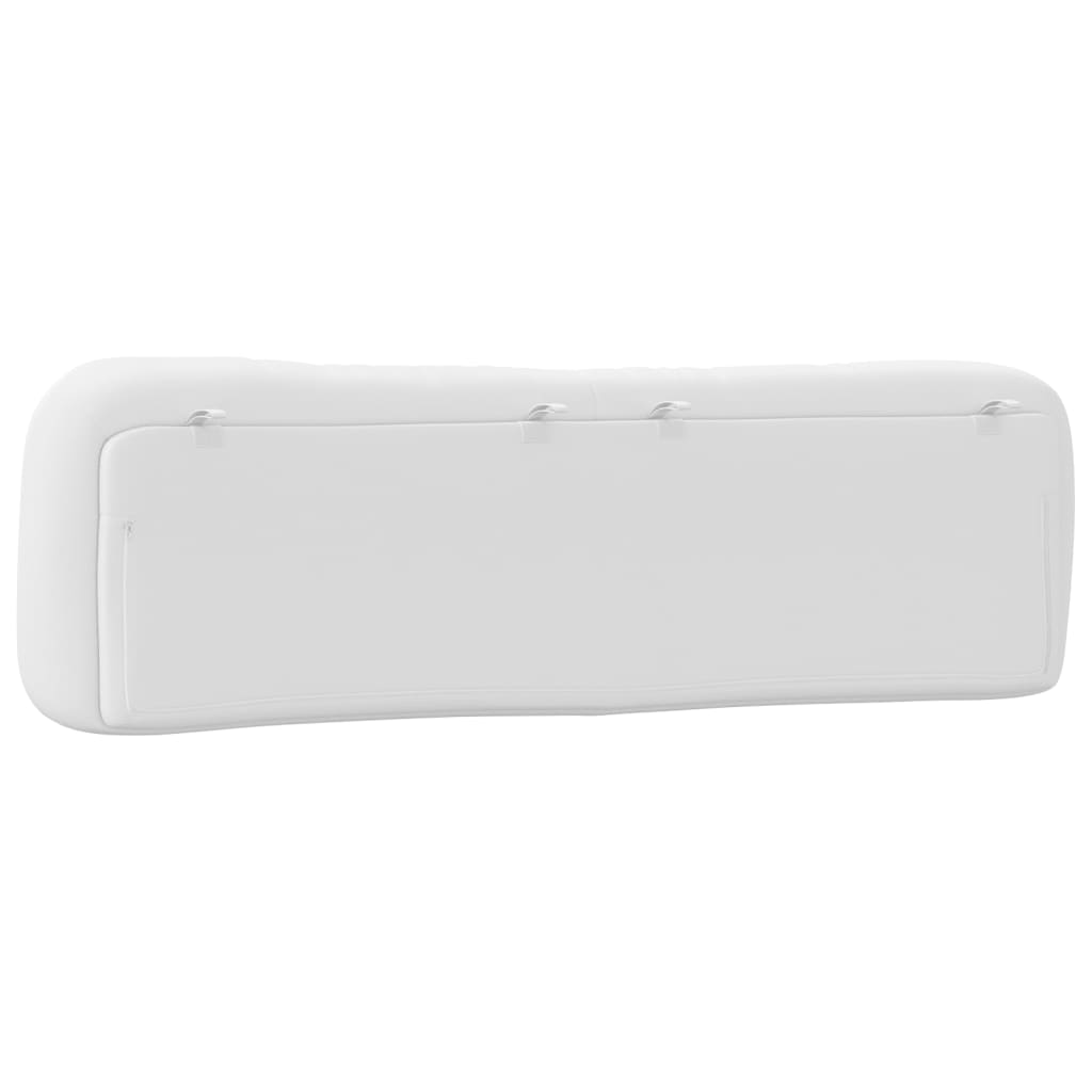 vidaXL Pernă pentru tăblie pat, alb, 180 cm, piele artificială