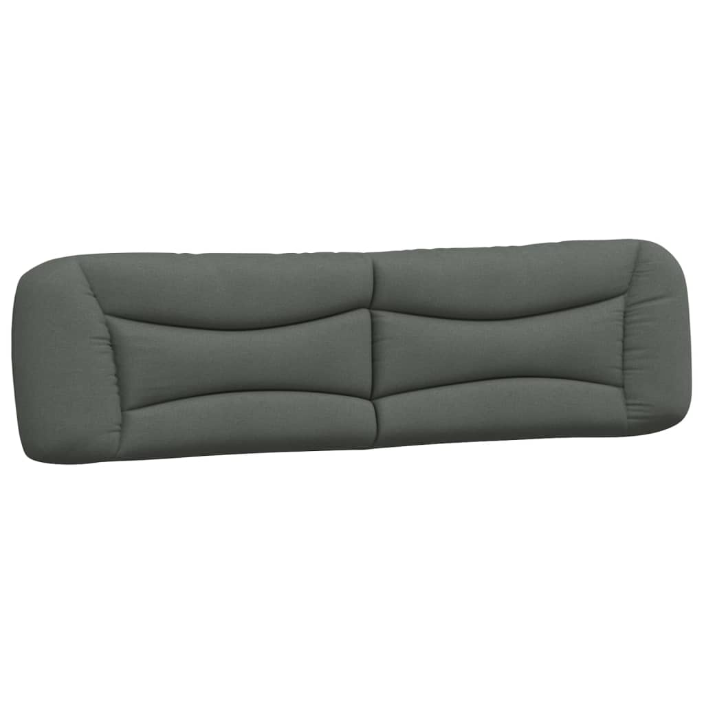 vidaXL Pernă pentru tăblie de pat, gri închis, 200 cm, material textil vidaXL Pernă pentru tăblie de pat, gri închis, 200 cm, material textil