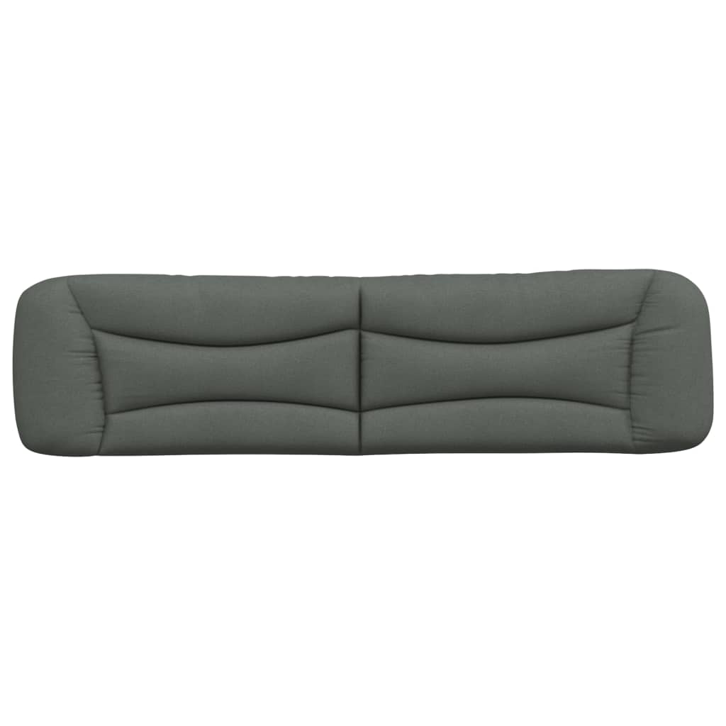 vidaXL Pernă pentru tăblie de pat, gri închis, 200 cm, material textil vidaXL Pernă pentru tăblie de pat, gri închis, 200 cm, material textil