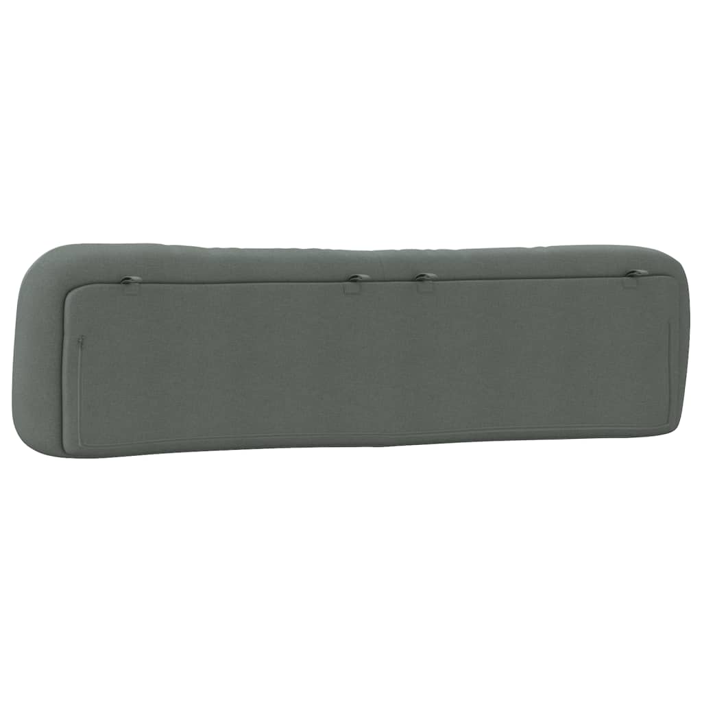 vidaXL Pernă pentru tăblie de pat, gri închis, 200 cm, material textil vidaXL Pernă pentru tăblie de pat, gri închis, 200 cm, material textil
