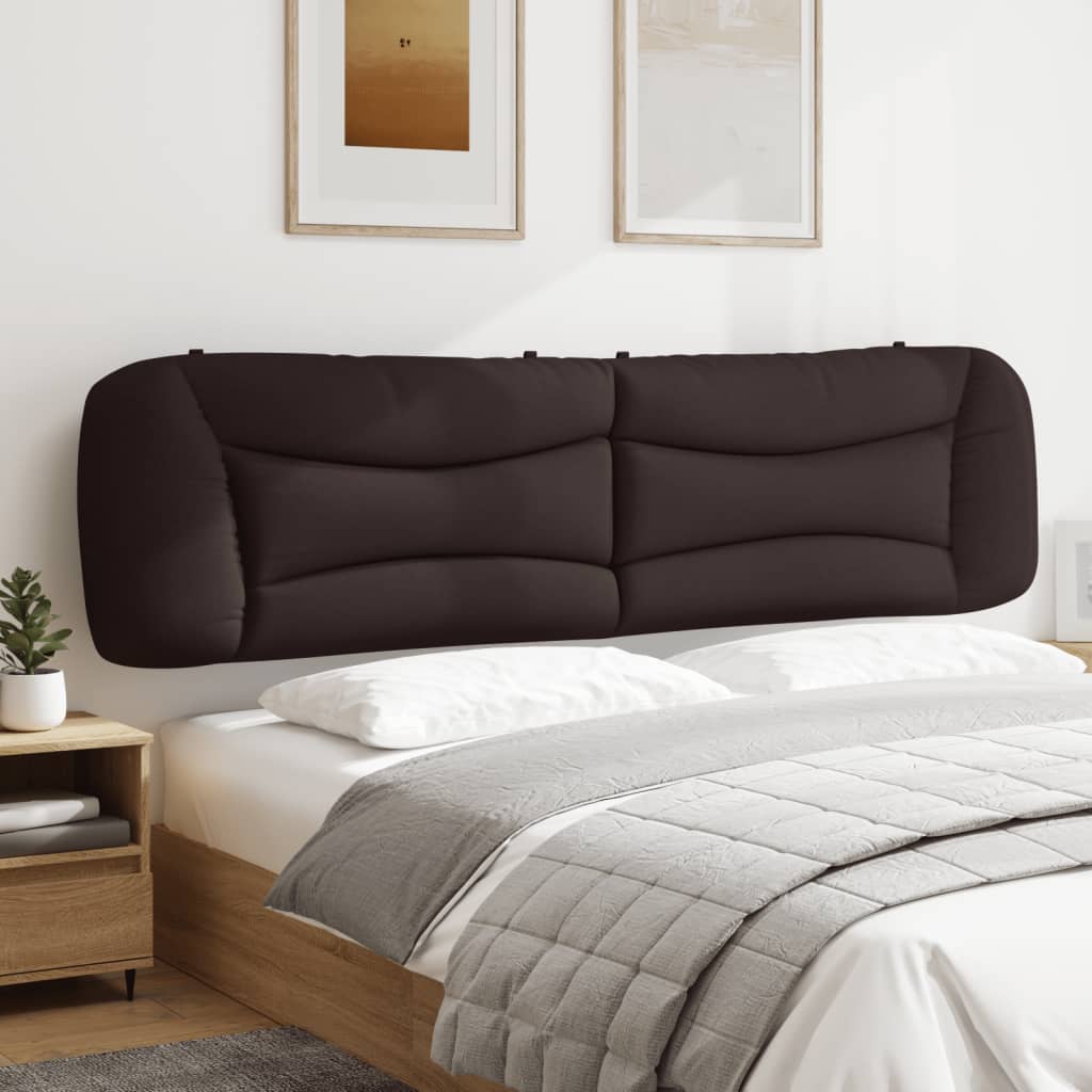 vidaXL Pernă pentru tăblie de pat maro închis, 200 cm, material textil vidaXL Pernă pentru tăblie de pat maro închis, 200 cm, material textil