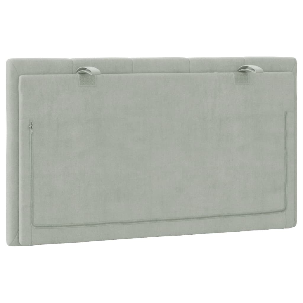 vidaXL Pernă tăblie de pat, Hanko, gri deschis, 80 cm, catifea