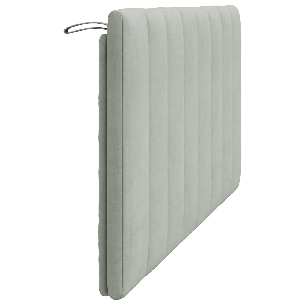 vidaXL Pernă tăblie de pat, Hanko, gri deschis, 160 cm, catifea