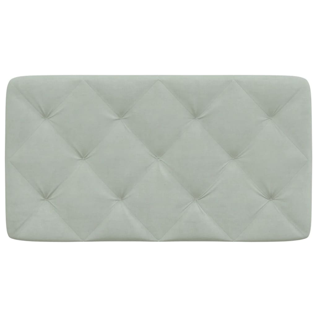 vidaXL Pernă tăblie de pat, gri deschis, 90 cm, catifea