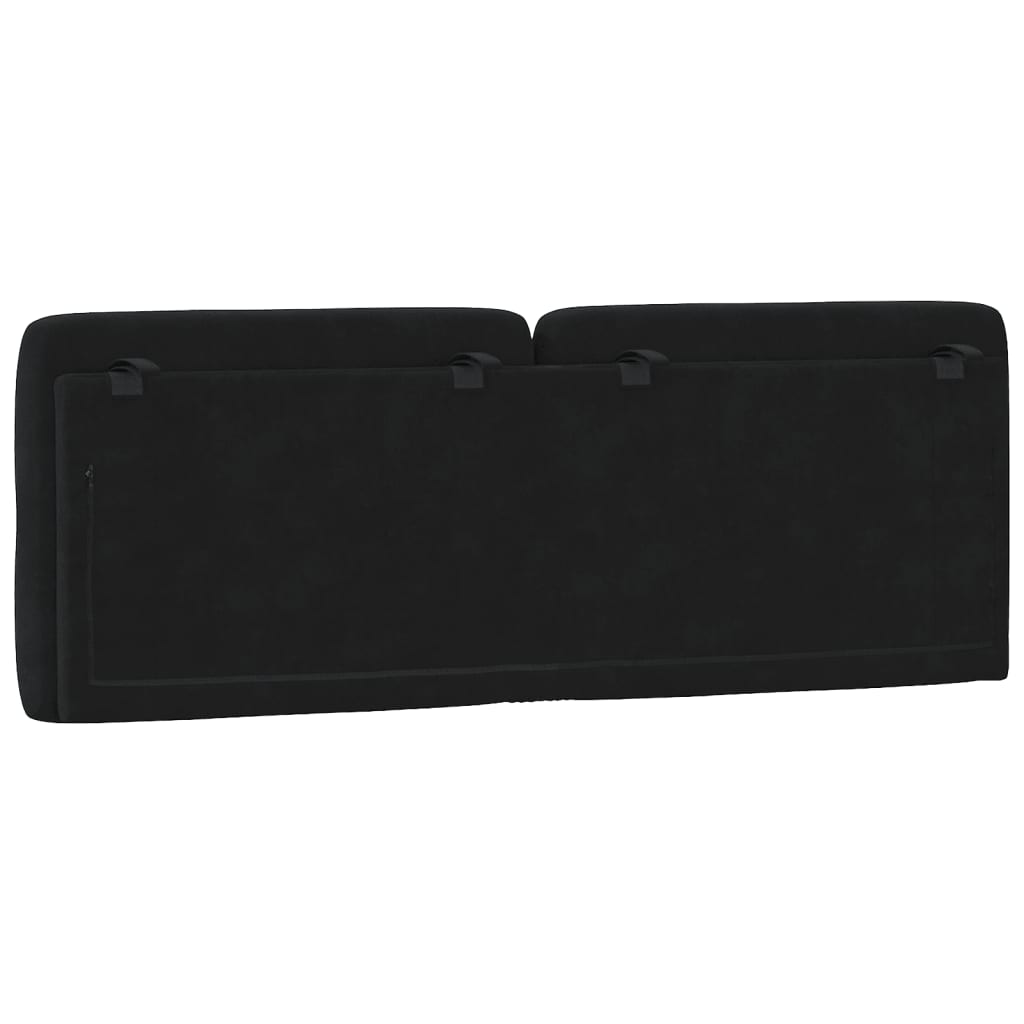 vidaXL Pernă tăblie de pat, negru, 120 cm, catifea