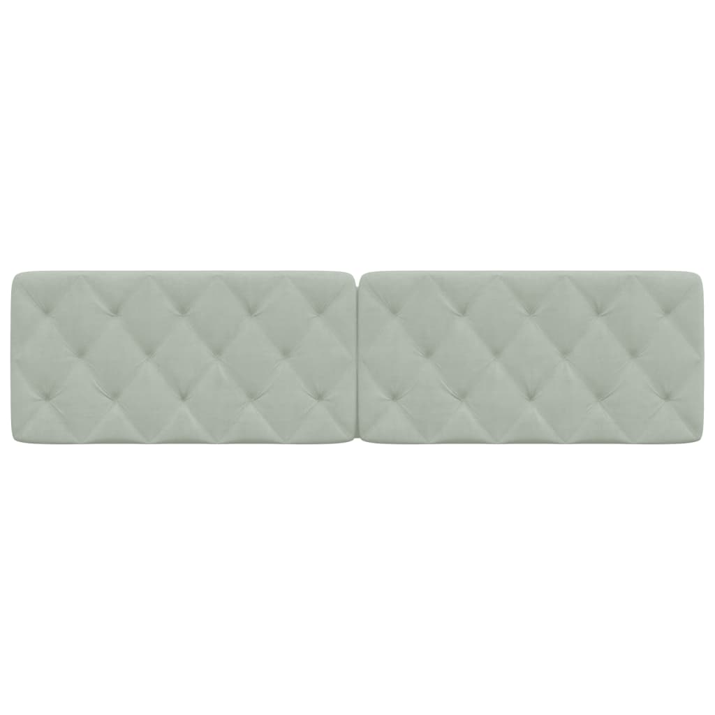 vidaXL Pernă tăblie de pat, gri deschis, 193 cm, catifea