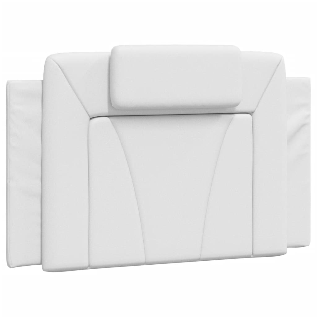 vidaXL Pernă pentru tăblie pat, alb, 80 cm, piele artificială
