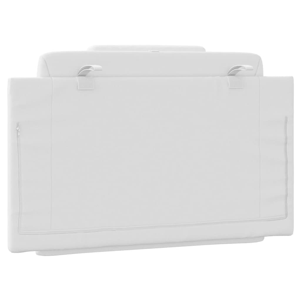 vidaXL Pernă pentru tăblie pat, alb, 80 cm, piele artificială