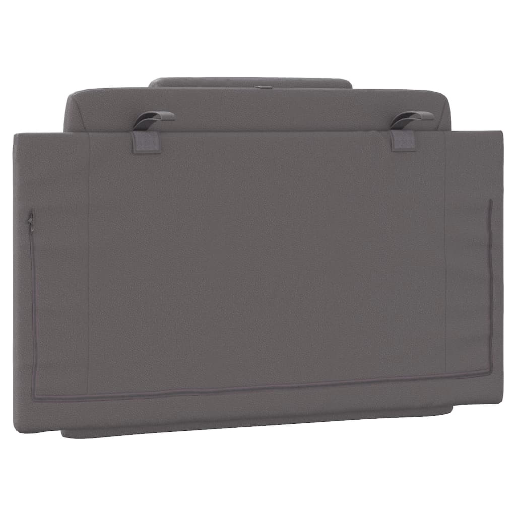 vidaXL Pernă pentru tăblie pat, Viana, gri, 80 cm, piele artificială