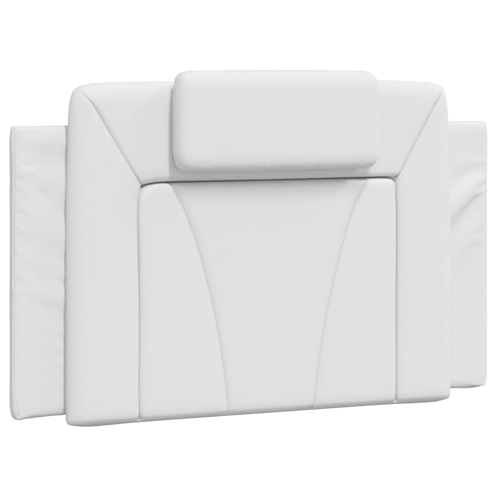 vidaXL Pernă pentru tăblie pat, alb, 90 cm, piele artificială vidaXL Pernă pentru tăblie pat, alb, 90 cm, piele artificială