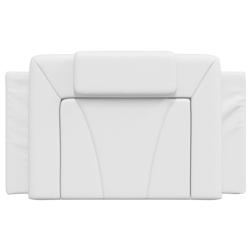 vidaXL Pernă pentru tăblie pat, alb, 90 cm, piele artificială vidaXL Pernă pentru tăblie pat, alb, 90 cm, piele artificială