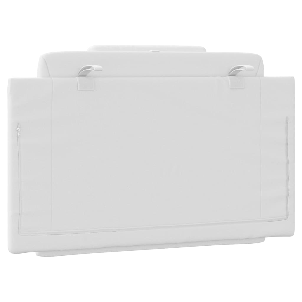 vidaXL Pernă pentru tăblie pat, alb, 90 cm, piele artificială vidaXL Pernă pentru tăblie pat, alb, 90 cm, piele artificială