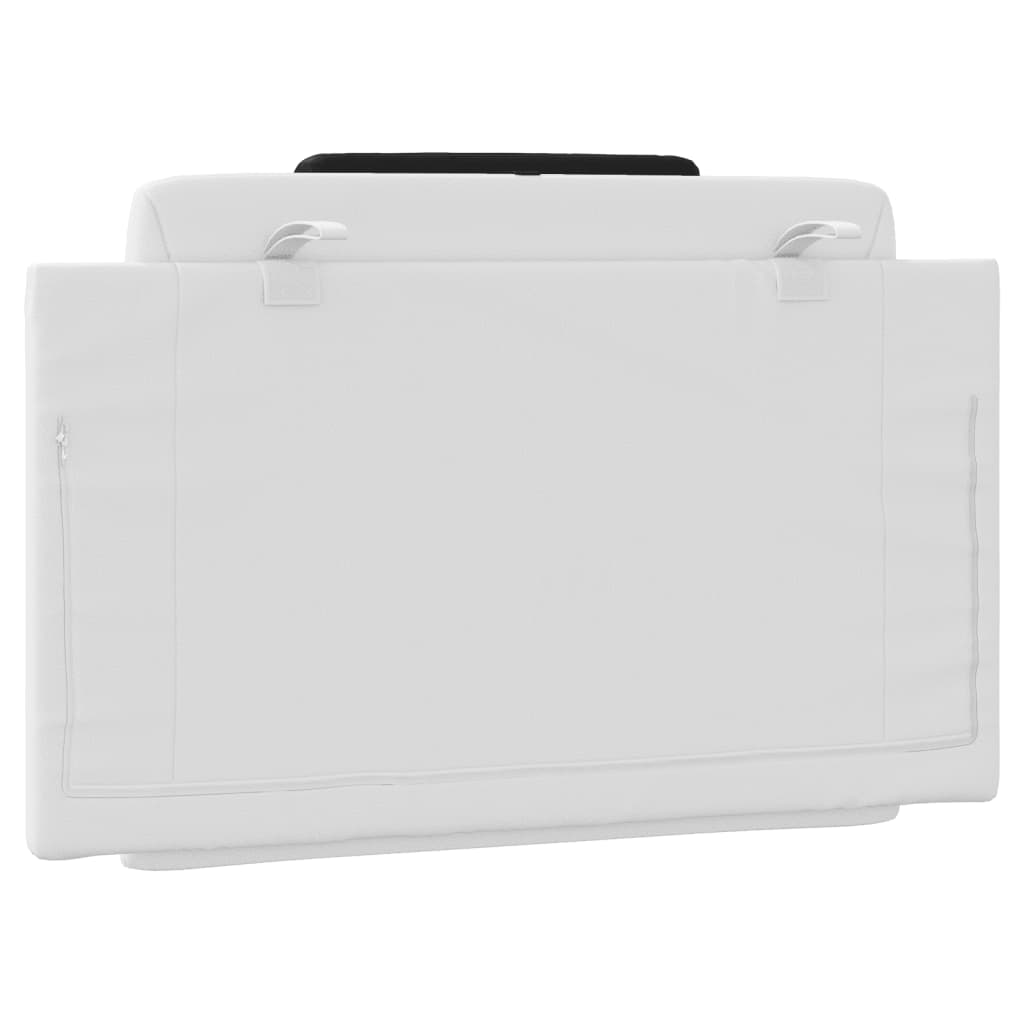 vidaXL Pernă pentru tăblie pat, alb și negru, 90 cm, piele artificială