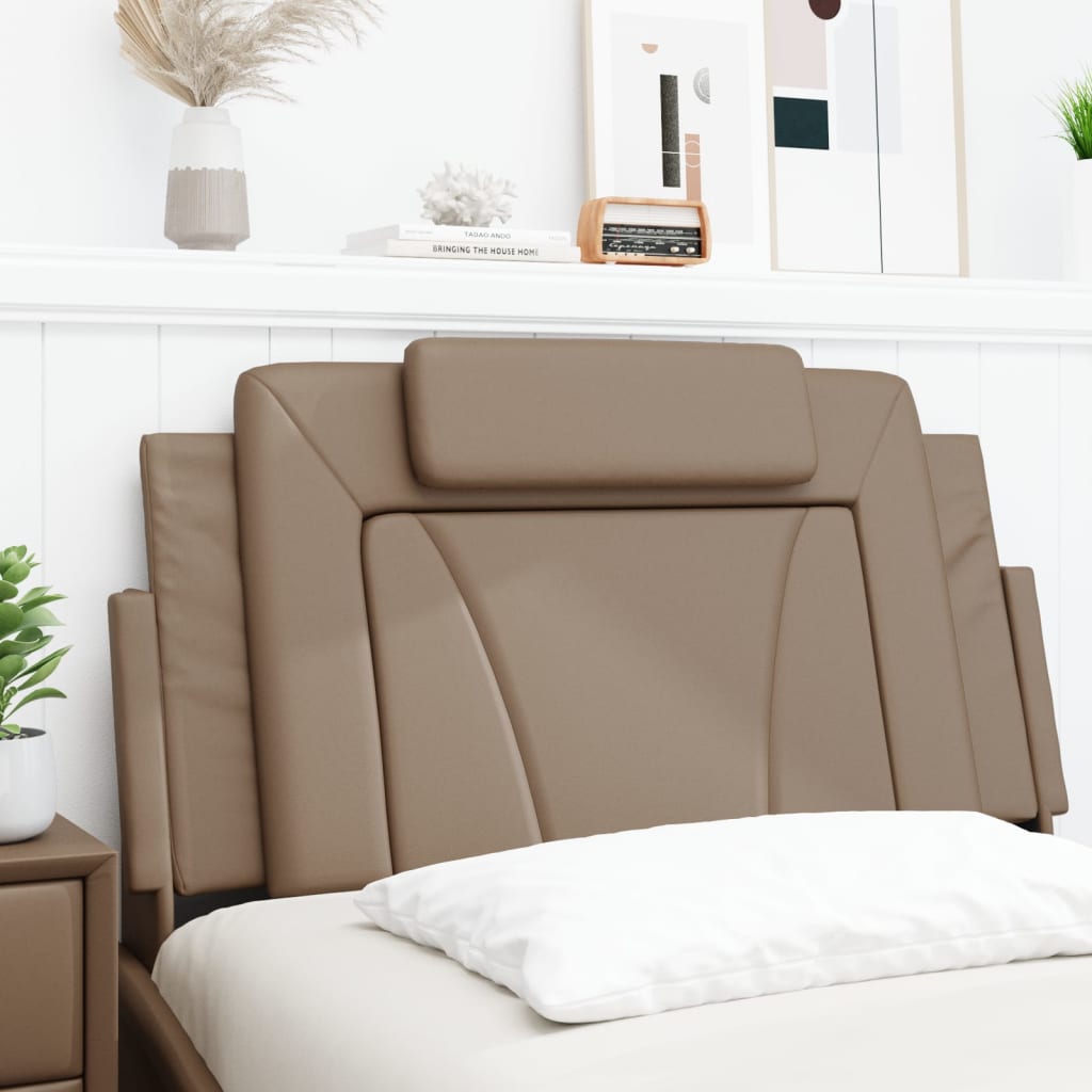 vidaXL Pernă pentru tăblie pat, cappuccino, 100 cm, piele artificială vidaXL Pernă pentru tăblie pat, cappuccino, 100 cm, piele artificială
